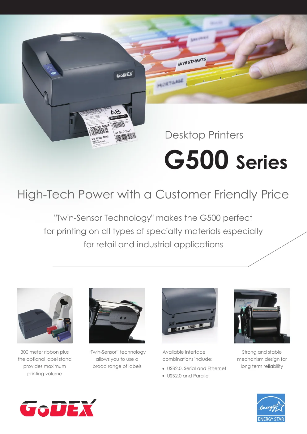 Принтер этикеток Godex G500