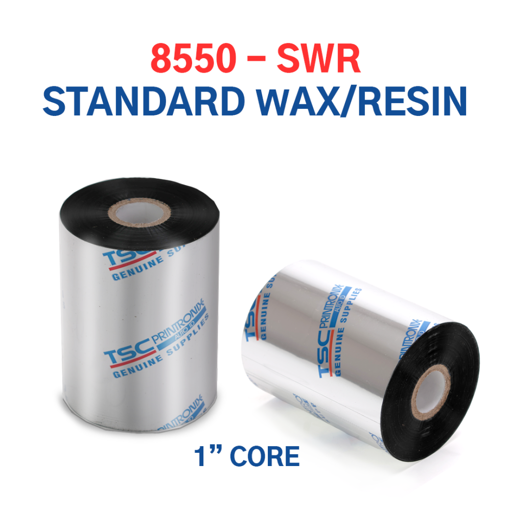 Риббон TSC 8550-SWR Standard Wax/Resin 110 мм × 450 м, втулка 25,4 мм, черный